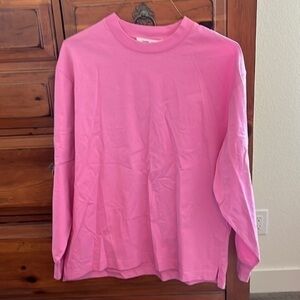 Samsoe Women’s bubblegum pink oversized tee, size XS.